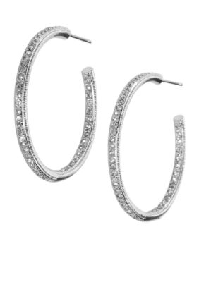 Nadri Medium Inside Outside Hoop Earring