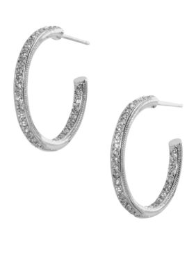Nadri Small Inside Outside Hoop Earrings