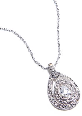 Nadri Small Open Teardrop Pendant