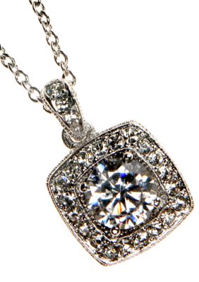 Nadri Framed Cushion CZ Pendant