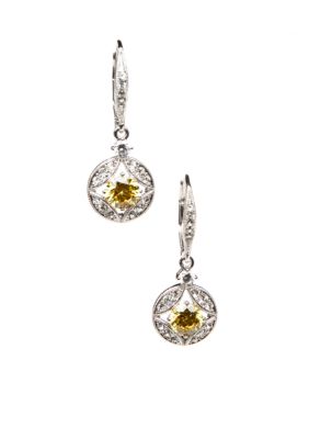 Nadri Stone Links Round Drop Earring