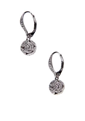 Nadri Swirling Openwork Bead Earrings