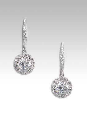 Nadri Framed CZ Leverback Earring