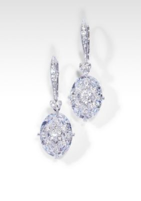 Nadri Faceted Crystal Drop Earrings