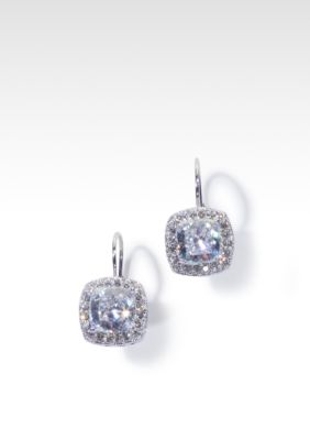 Nadri Framed Square Leverback Earrings