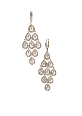 Nadri Tiered Water Drop Chandelier Earring