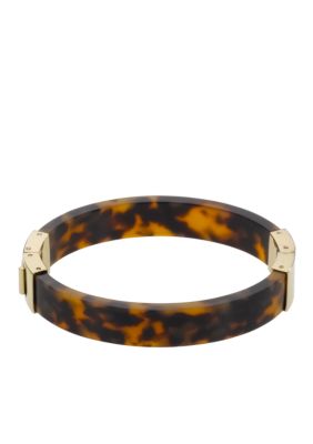 Michael Kors Jewelry Tortoise Acetate Hinge Bangle