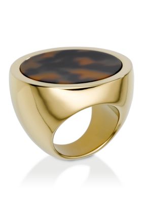 Michael Kors Jewelry Tortoises Acetate Disc Ring Size 8
