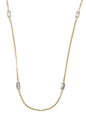 Michael Kors Jewelry Channel Set Station Necklace