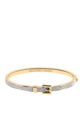 Michael Kors Jewelry Gold Tone Buckle Bangle