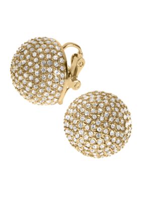 Michael Kors Jewelry Gold Tone Dome Earrings