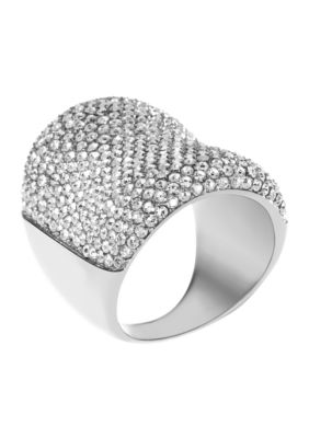 Michael Kors Jewelry Silver Tone Concave Ring