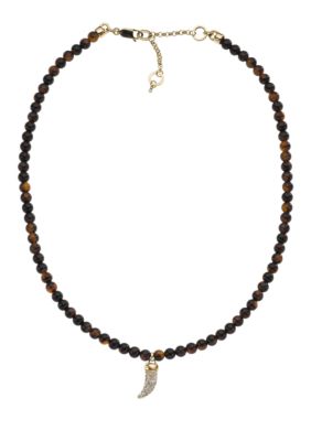 Michael Kors Jewelry Tort Bead Necklace with Pendant