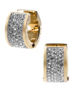 Michael Kors Jewelry Gold Tone Huggie Hoop Earrings