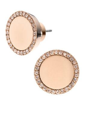 Michael Kors Jewelry Rose Gold Slice Studs