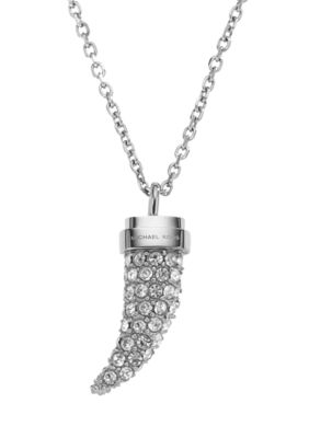Michael Kors Jewelry Clear Mini Tusk Necklace