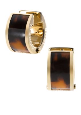 Michael Kors Jewelry Tortoise Barrel Huggie Earring