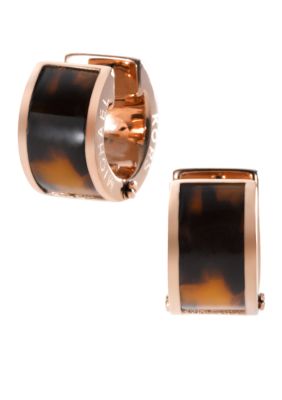 Michael Kors Jewelry Rose Gold Tortoise Huggie Earring