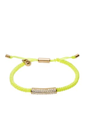 Michael Kors Jewelry Pave and Yellow Macrame Bracelet