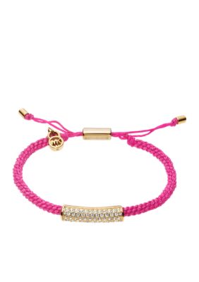 Michael Kors Jewelry Pave Neon Pink Macram Bracelet