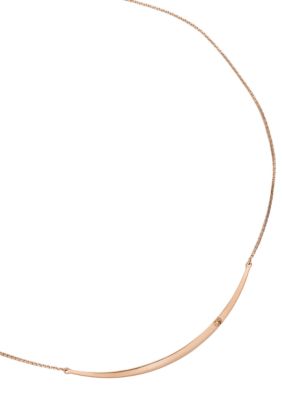 Michael Kors Jewelry Rose Gold Bar Necklace