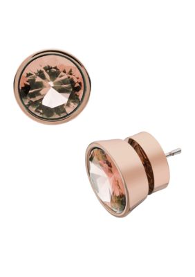 Michael Kors Jewelry Large Stone Rose Gold Earrings