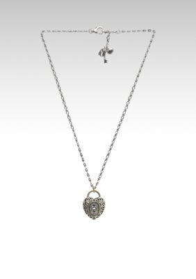 Fossil&reg; Silver Necklace with Heart Pendant