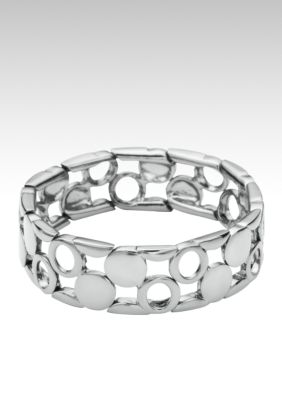 Fossil&reg; Thin Silver Stretch Bracelet