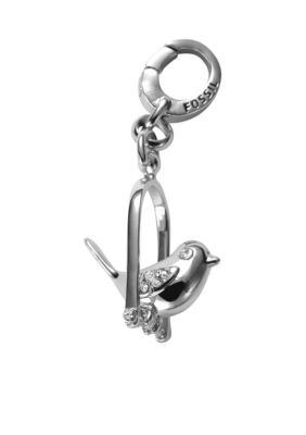 Fossil Perched Bird Charm
