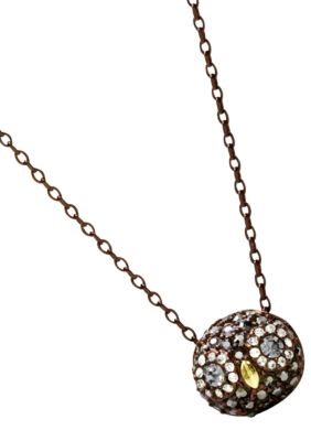 Fossil Glitz Owl Pendant Necklace