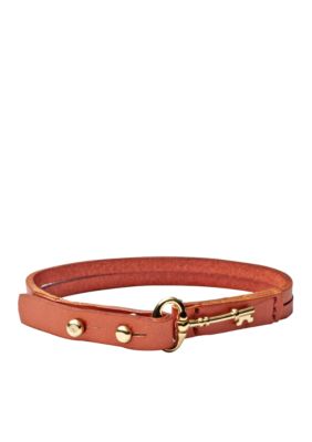 Fossil&reg; Coral Leather Wrist Wrap with Key Closure