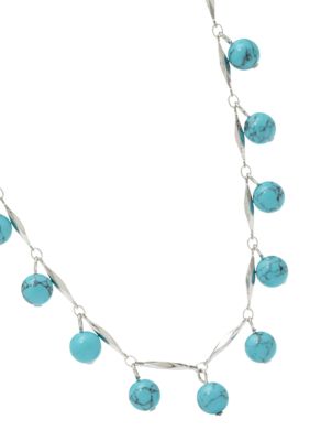 Fossil Turquoise Shaky Collar Necklace