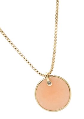 Fossil Coral Pendant on Goldtone Chain