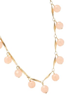 Fossil Coral Drops Collar Necklace