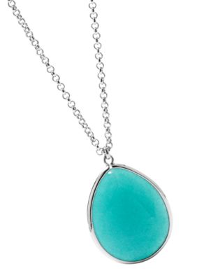 Fossil Faceted Teardrop Pendant