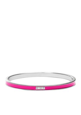 Fossil Silvertone Oval Bangle Bracelet