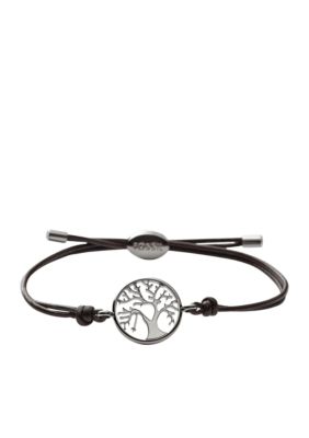 Fossil Tree Adjustable Wrist Wrap Bracelet