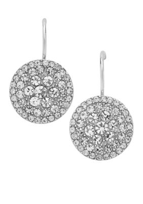 Fossil Pave Disk Earrings