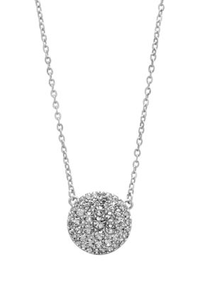 Fossil&reg; Pave Disk Pendant Necklace