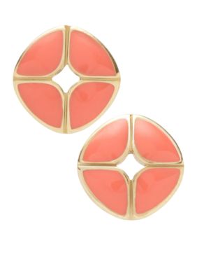 Fossil Signature Pattern Stud Earrings