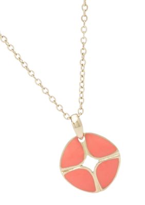 Fossil Signature Pattern Pendant on Chain Necklace