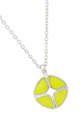 Fossil Signature Pattern Pendant on Chain Necklace