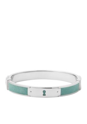 Fossil Belk Exclusive Turquoise Keyhole Hinged Bangle