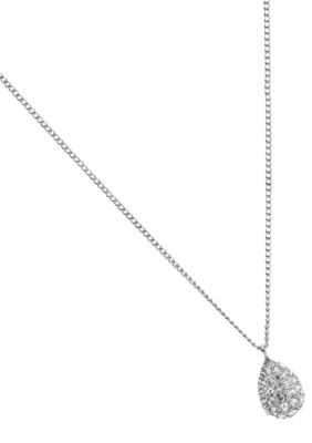 Fossil Pave Tear Drop Pendant