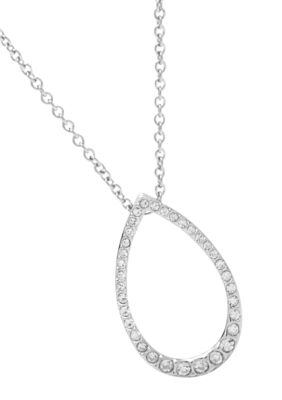 Fossil Shiny Stainless Steel Oval Pendant