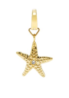 Fossil Goldtone Star Fish Charm
