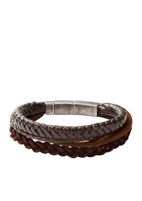 Fossil Men's Leather Bracelet