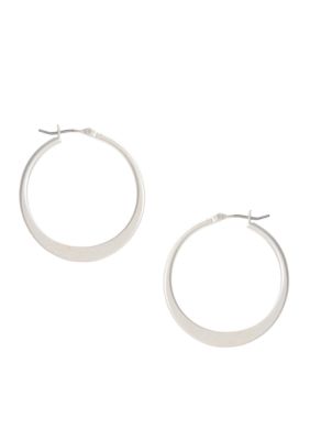 Kenneth Cole New York Silvertone hoop earrings