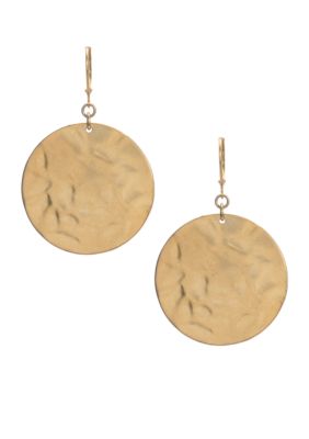 Kenneth Cole New York Goldtone Hammered Drop Earrings