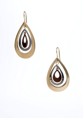 Kenneth Cole New York Triple-Tone Orbital Drop Earring